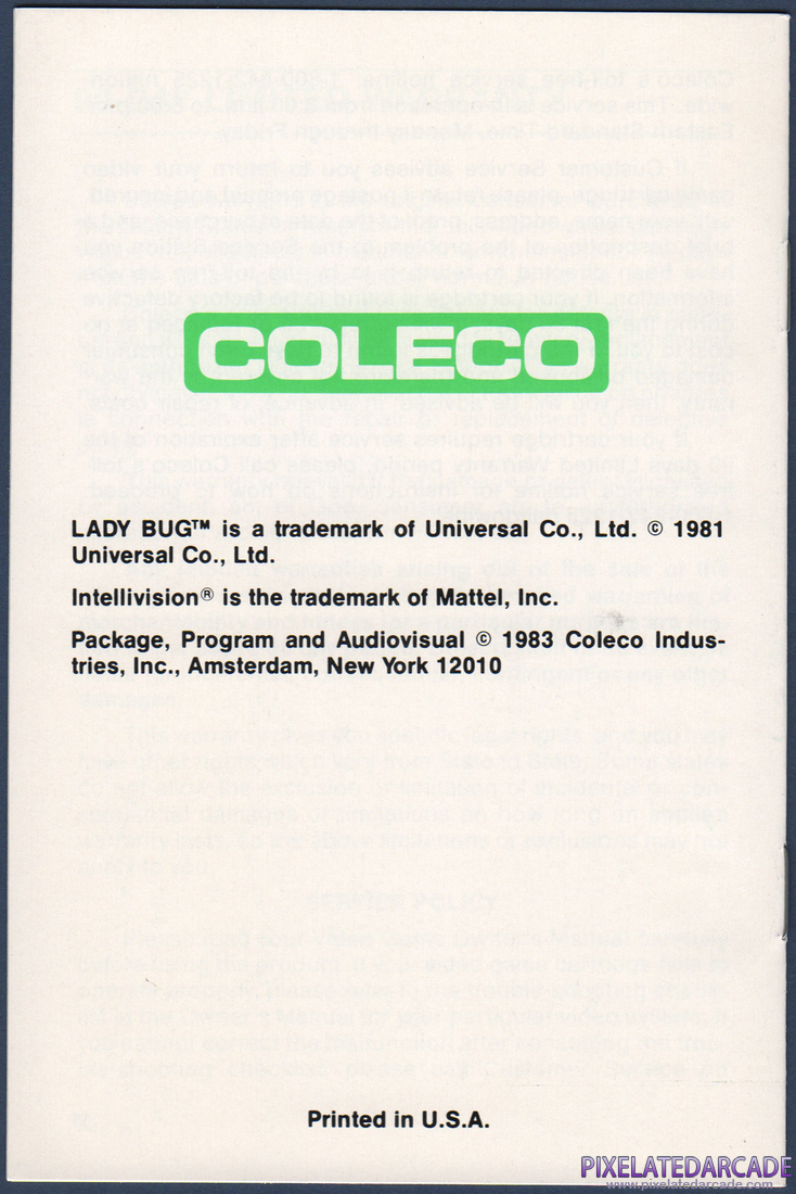 Lady Bug: Lady Bug Instruction Manual - Page 12