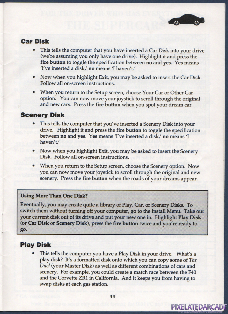 The Duel: Test Drive II: Instruction Manual - Page 13