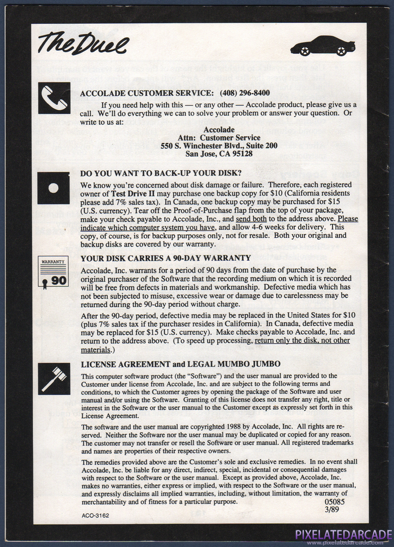 The Duel: Test Drive II: Instruction Manual - Page 16