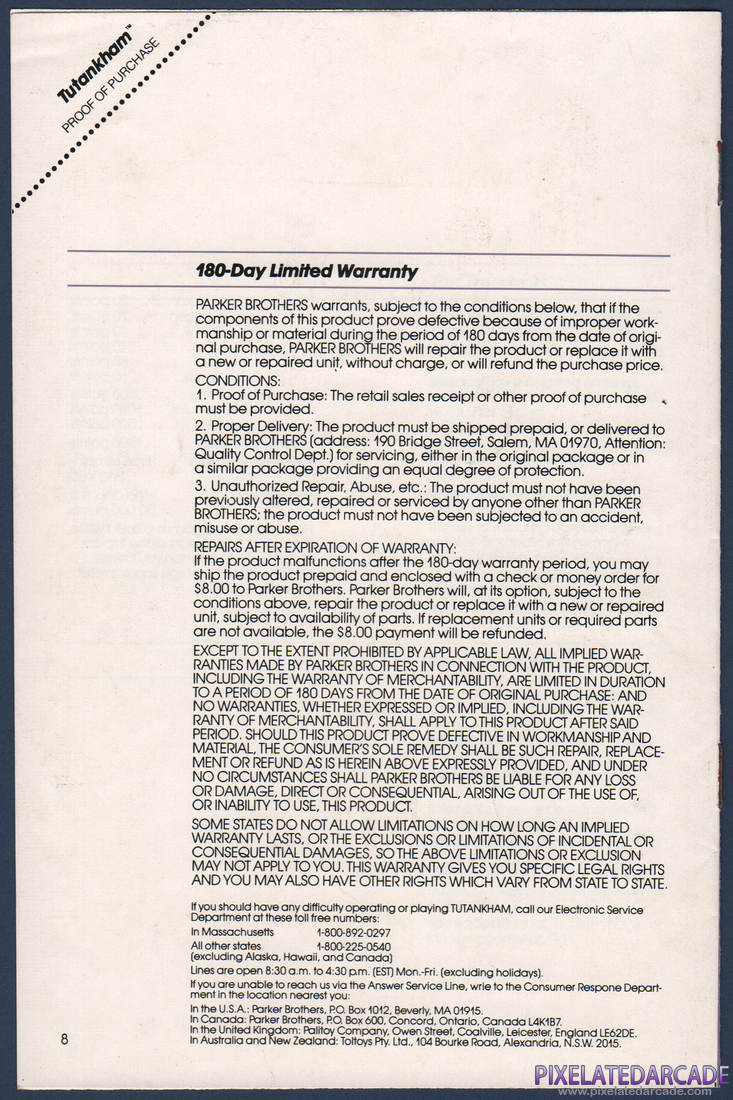 Tutankham: Instruction Manual - Page 8