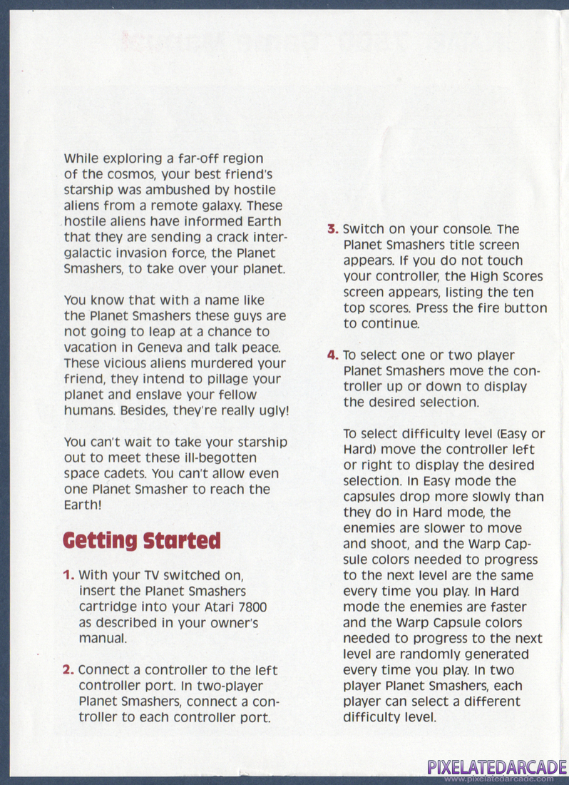 Planet Smashers: Instruction Manual - Page 2