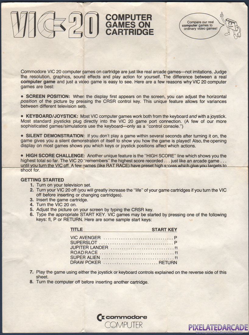 Draw Poker: Instruction Manual - Front