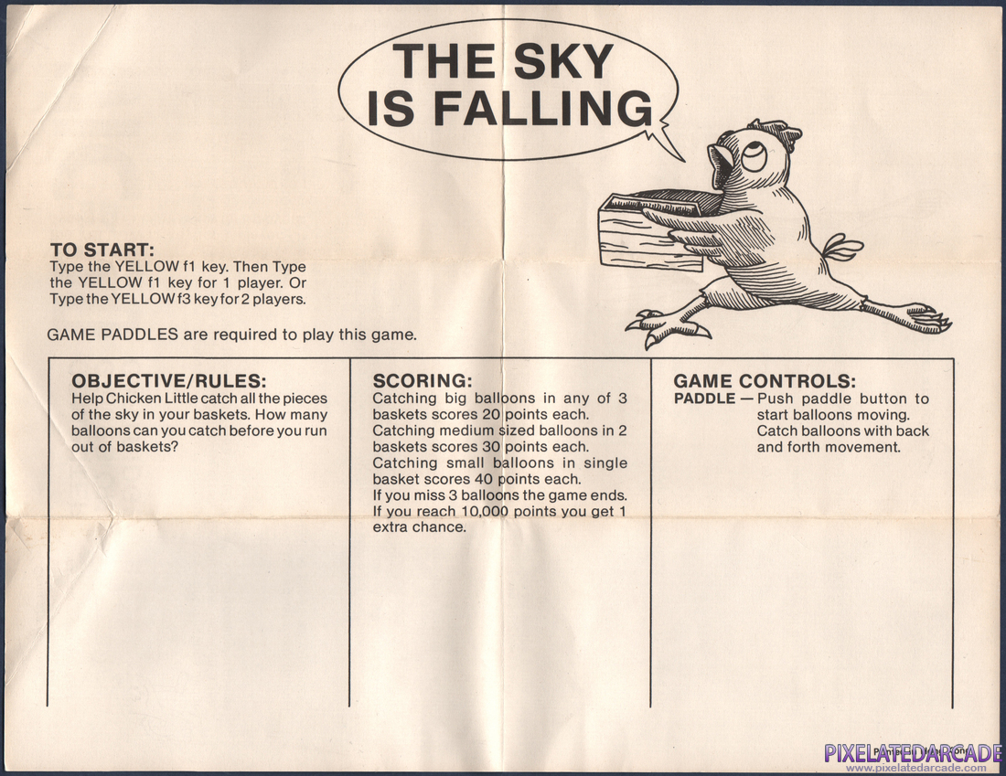 The Sky is Falling: Instruction Manual - Back