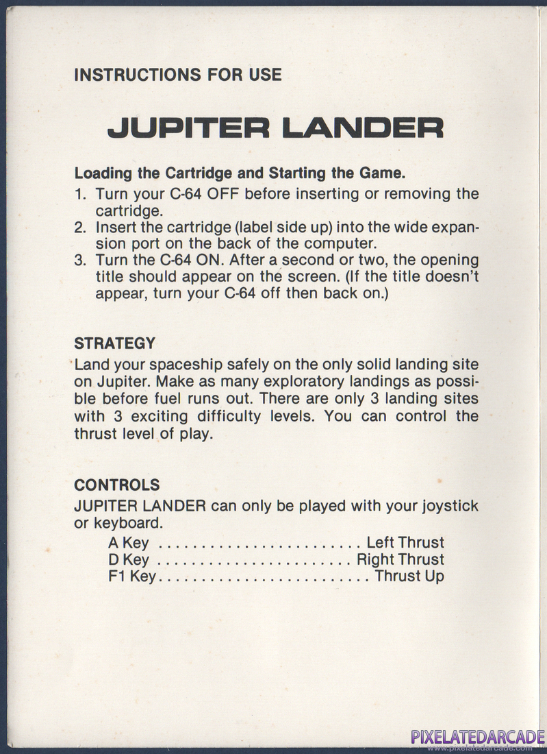 Jupiter Lander: Instruction Manual - Page 2