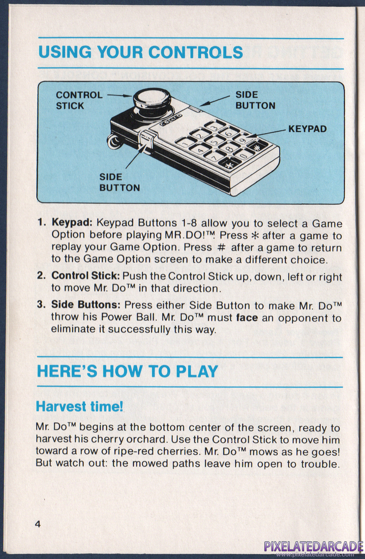 Mr. Do!: Instruction Manual - Page 4