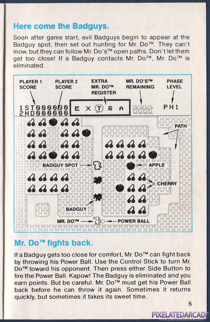 Mr. Do!: Instruction Manual - Page 5