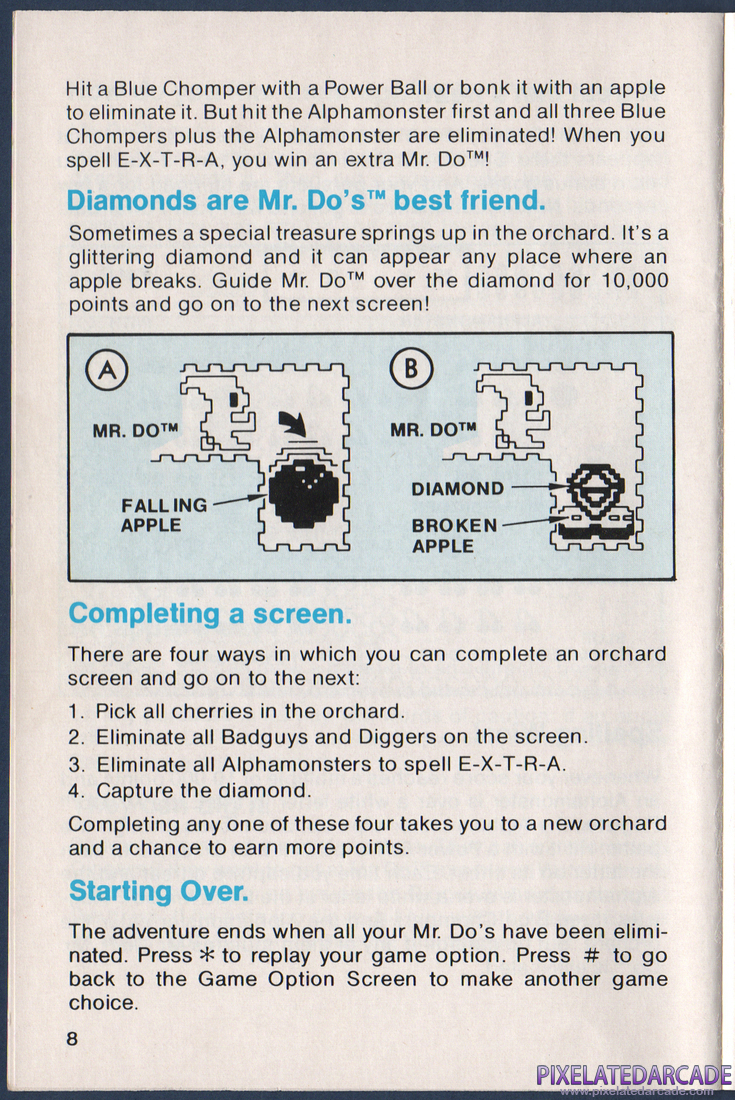 Mr. Do!: Instruction Manual - Page 8