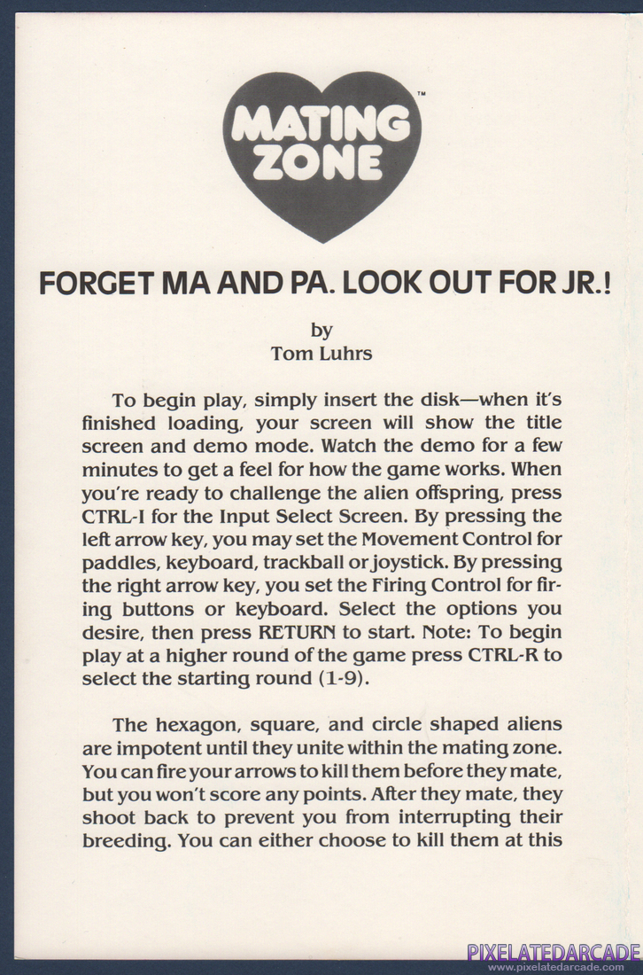 Mating Zone: Instruction Manual - Page 2