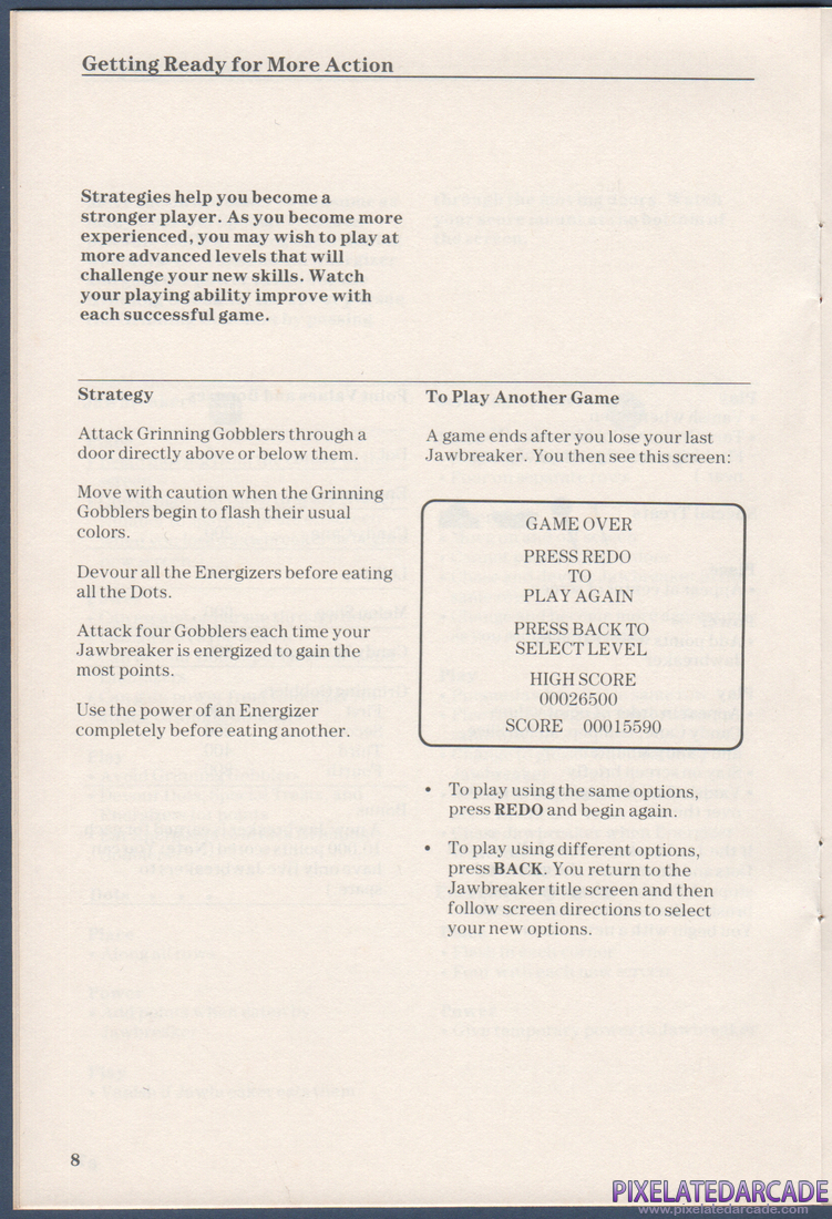 Jawbreaker II: Instruction Manual - Page 8