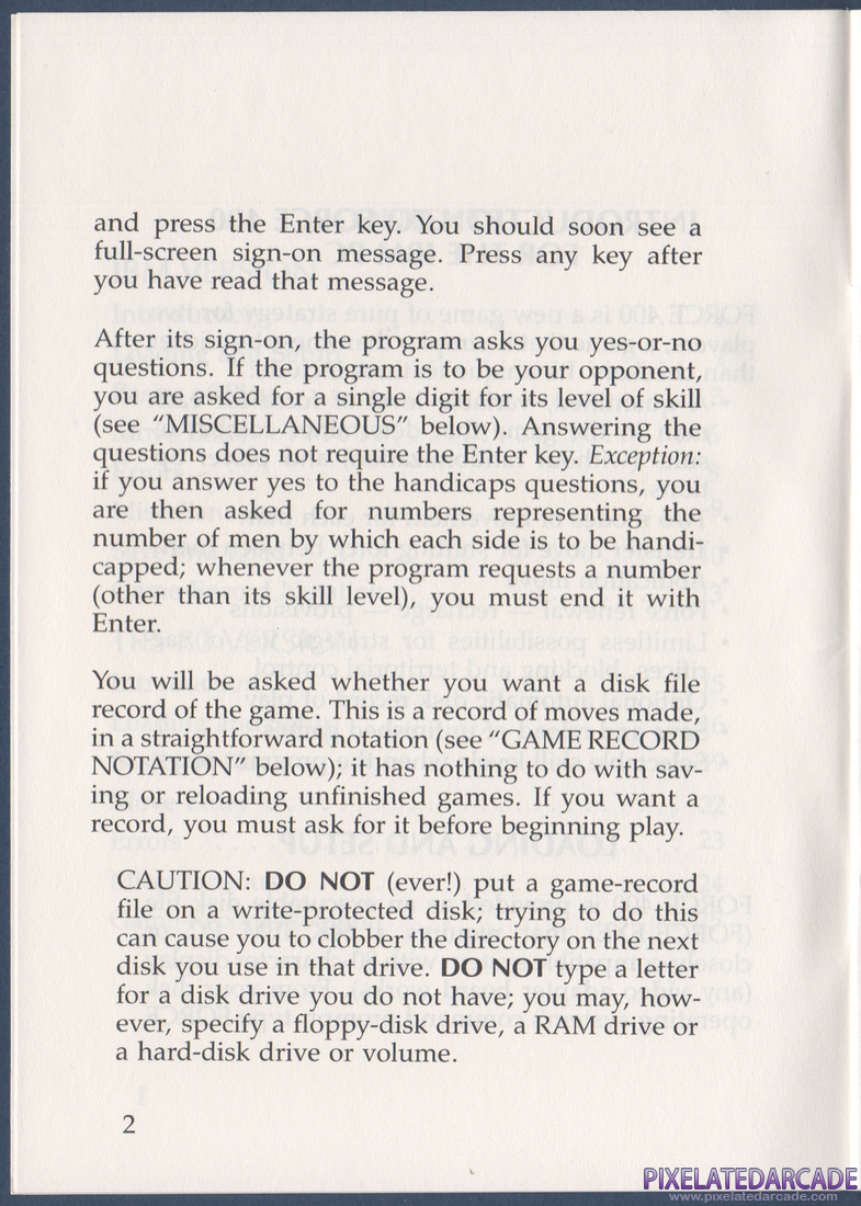 Force 400: Instruction Manual - Page 2