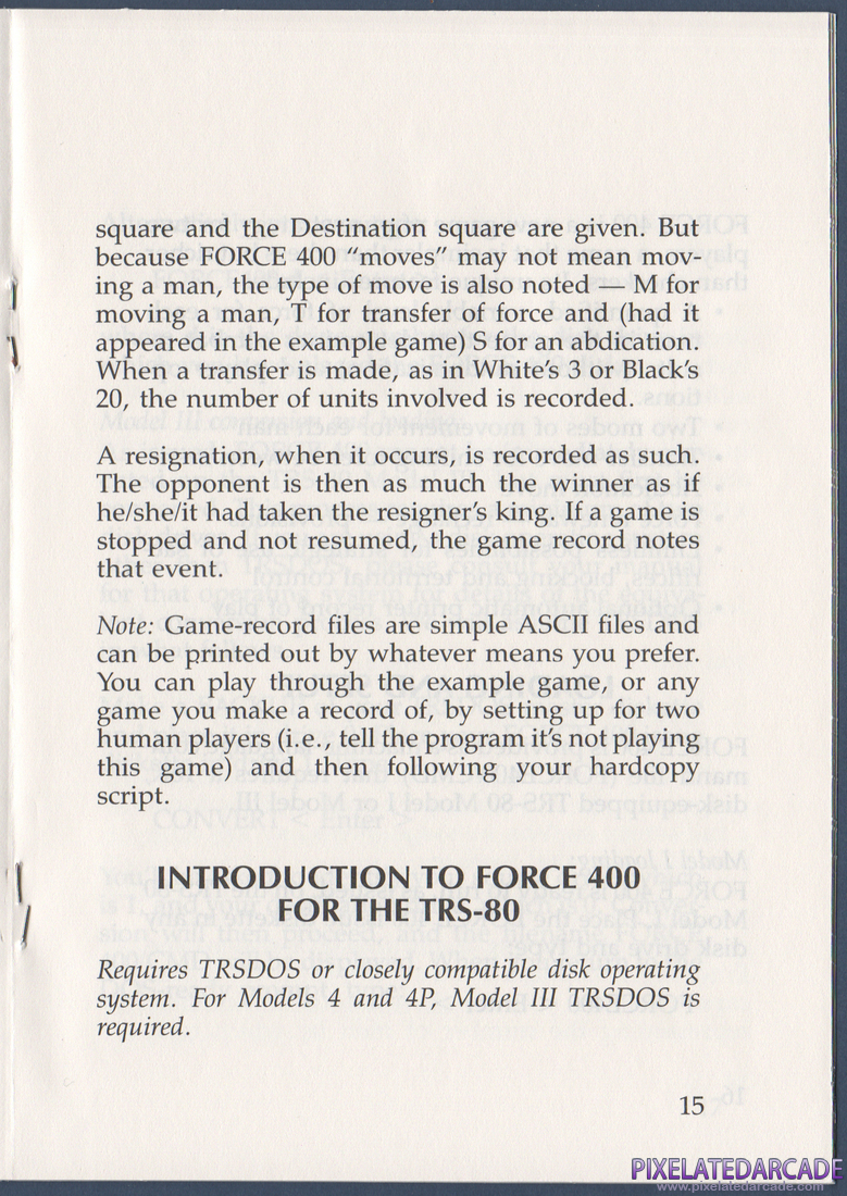 Force 400: Instruction Manual - Page 15