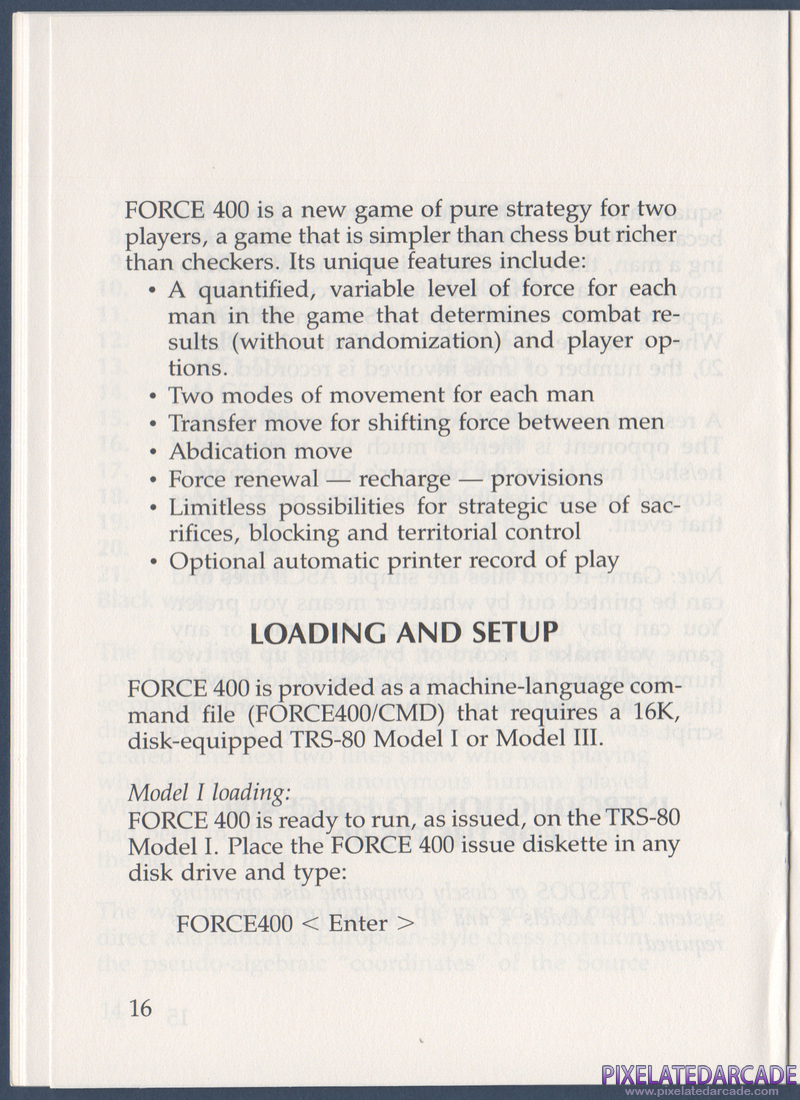 Force 400: Instruction Manual - Page 16