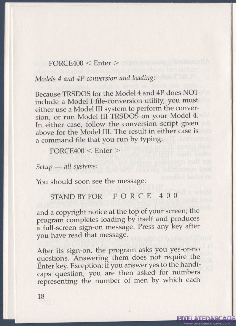 Force 400: Instruction Manual - Page 18