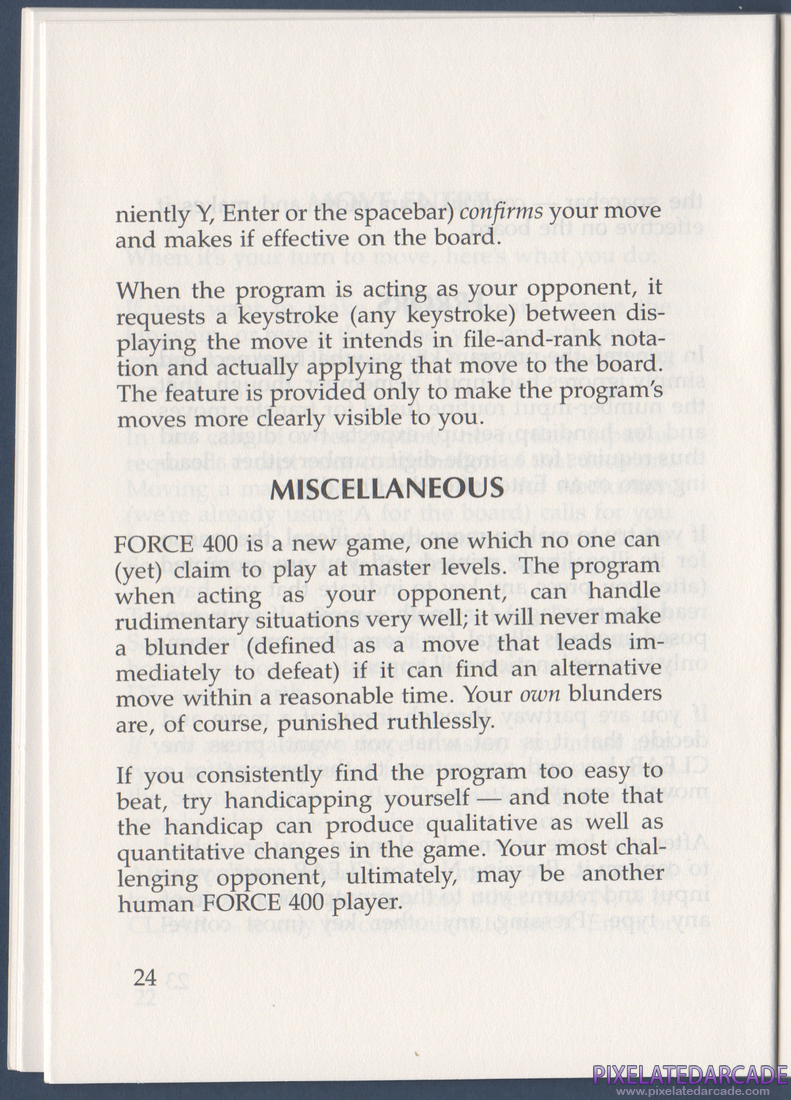Force 400: Instruction Manual - Page 24