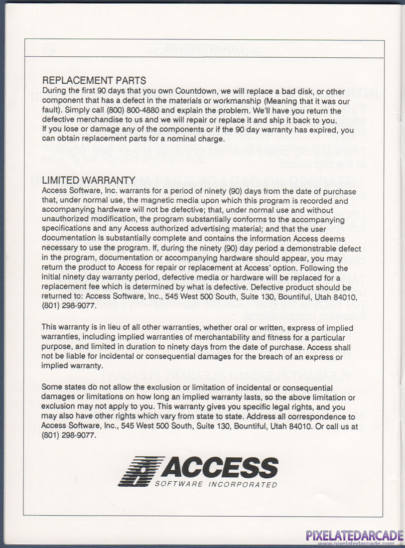 Countdown: Instruction Manual - Page 25