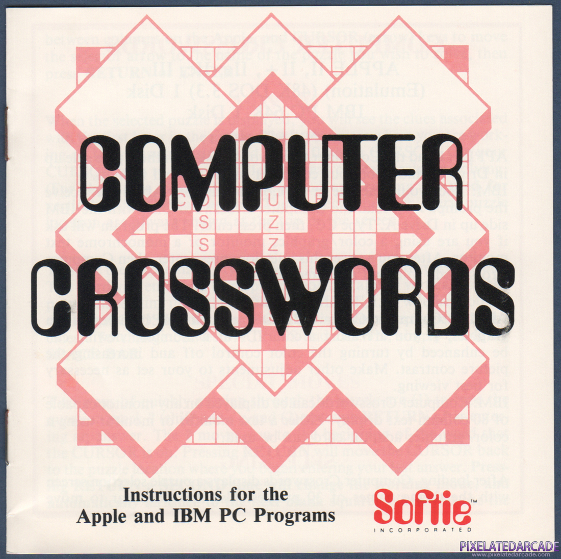 Computer Crosswords: Instruction Manual - Page 1