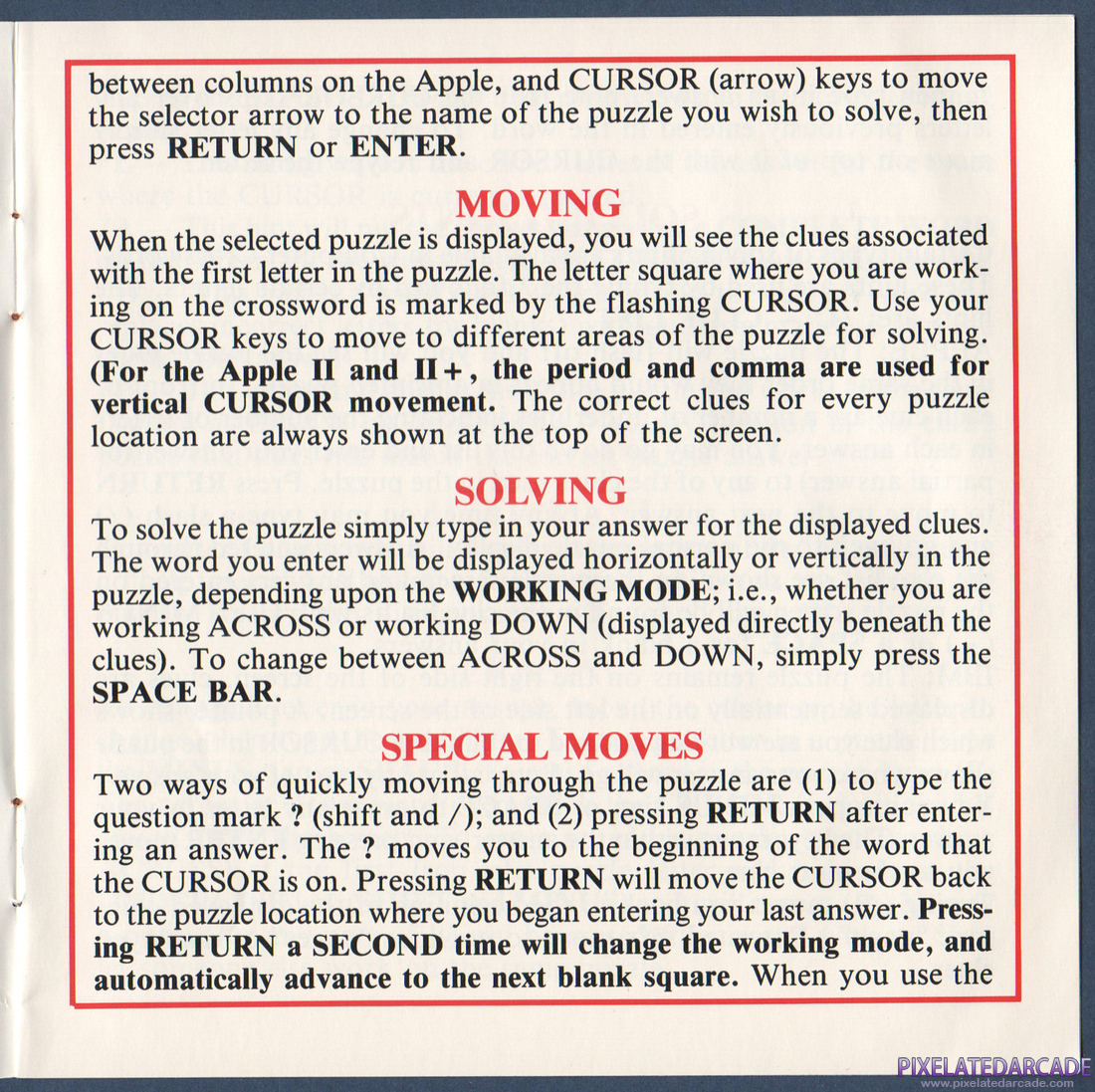 Computer Crosswords: Instruction Manual - Page 3