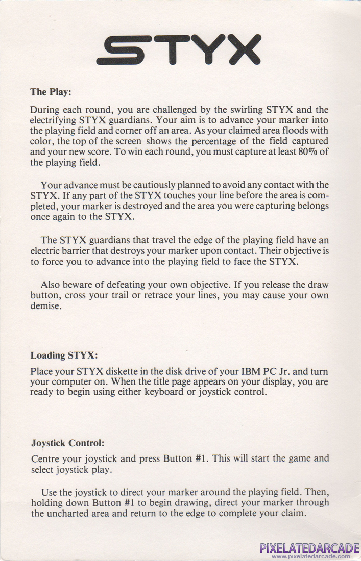 Styx: Game Instructions - Page 1