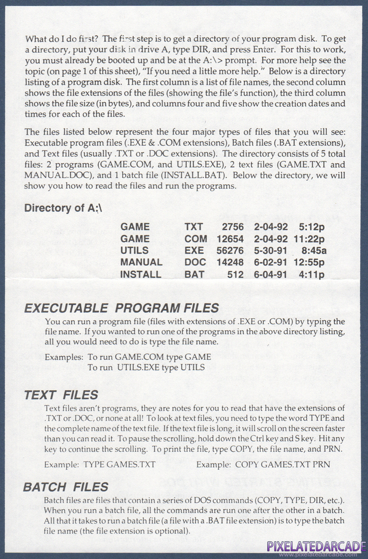 Save Our Pizzas: Installation Instructions - Back