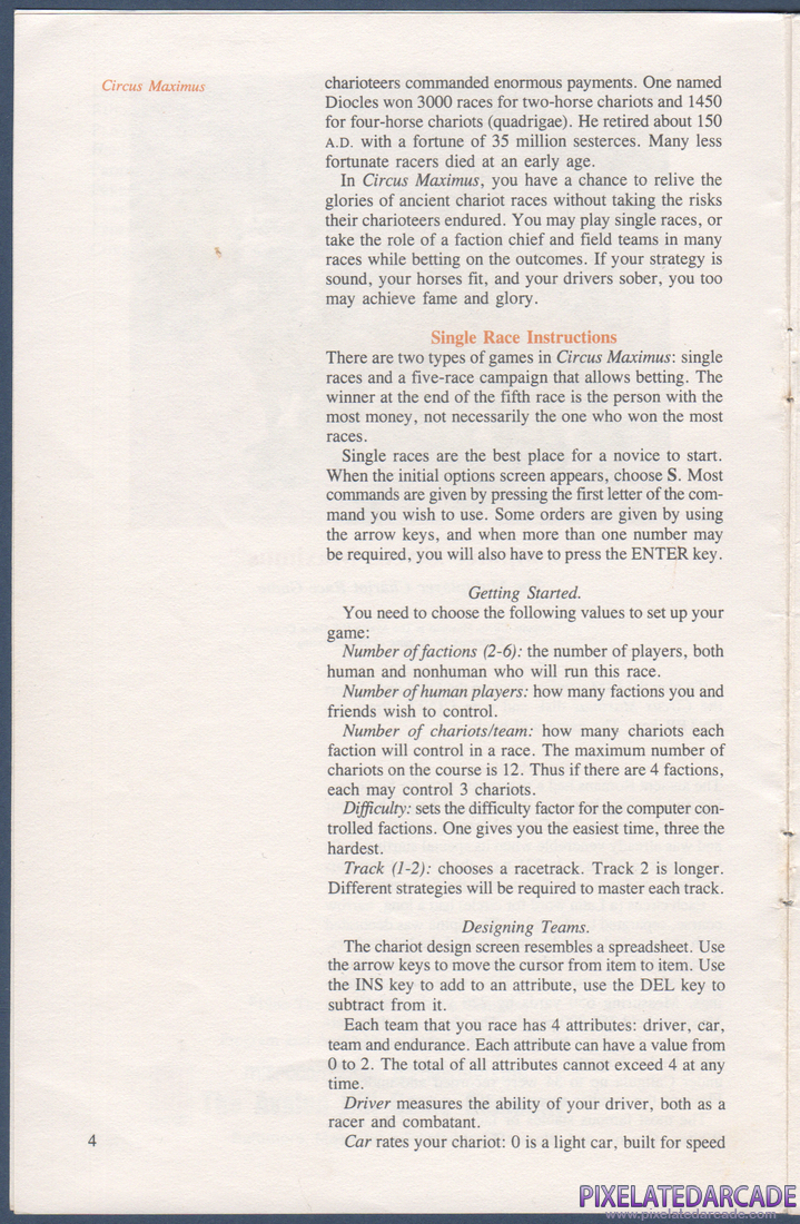 Computer Circus Maximus: Instruction Manual - Page 4