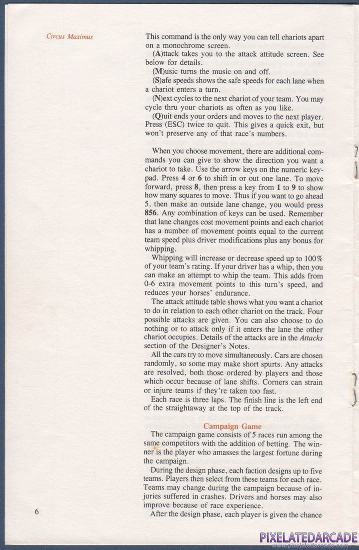 Computer Circus Maximus: Instruction Manual - Page 6