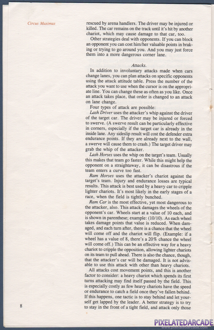 Computer Circus Maximus: Instruction Manual - Page 8