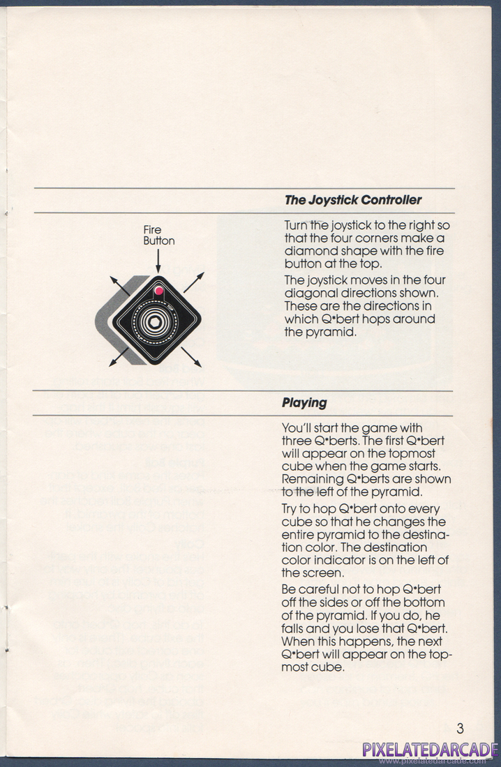 Q*bert: Instruction Manual - Page 3