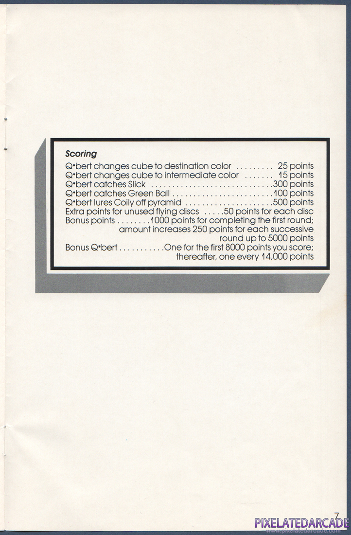 Q*bert: Instruction Manual - Page 7