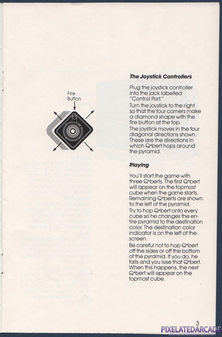 Q*bert: Instruction Manual - Page 3