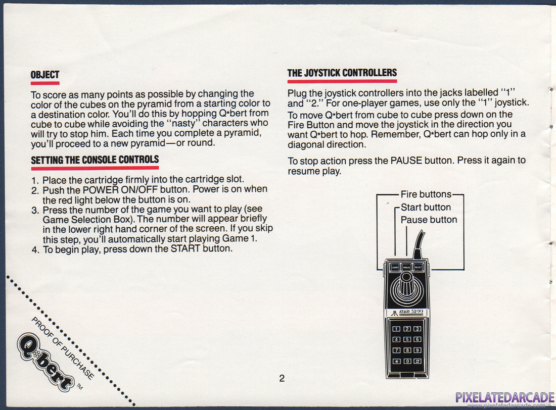 Q*bert: Instruction Manual - Page 2