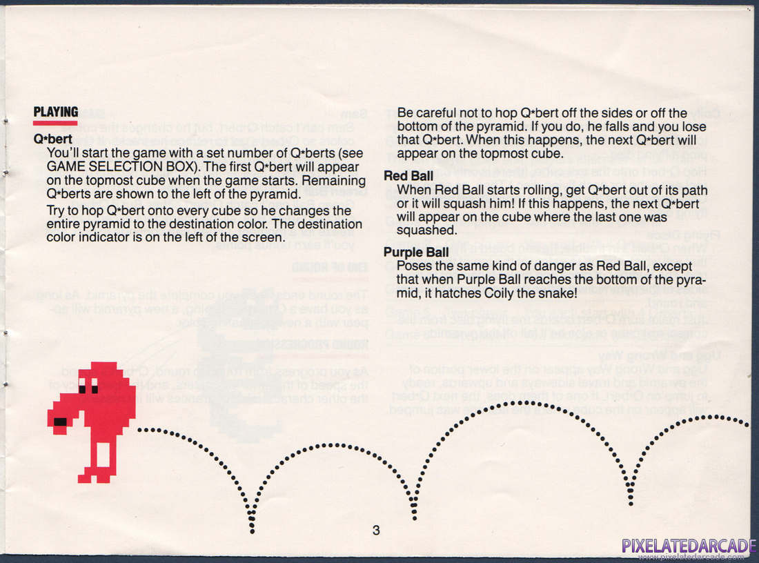 Q*bert: Instruction Manual - Page 3