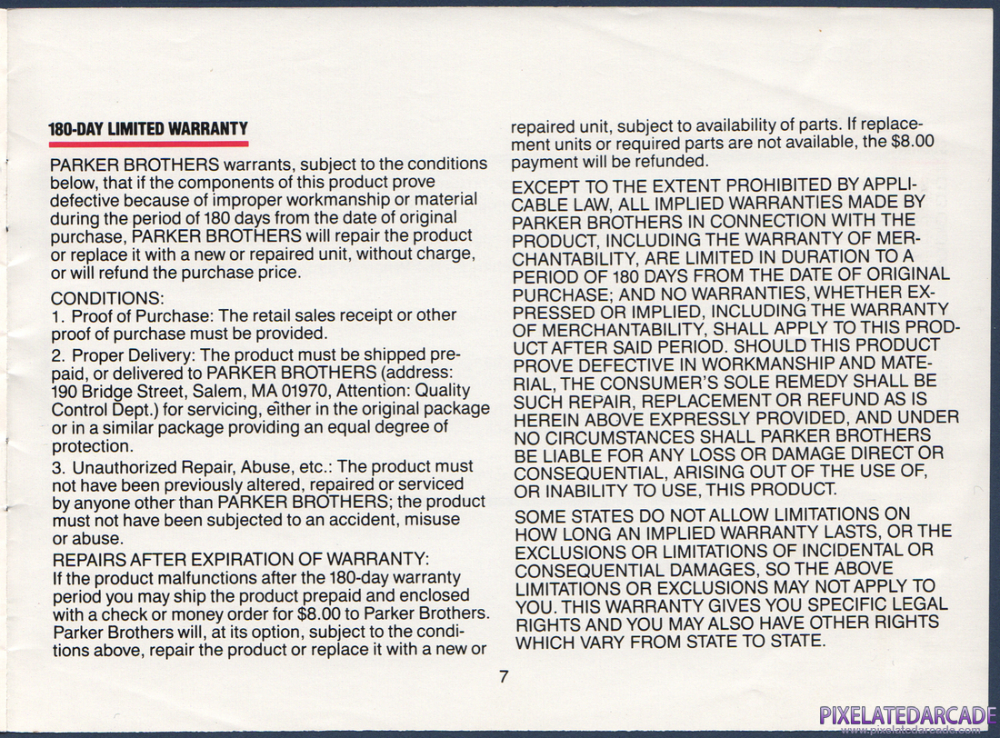 Q*bert: Instruction Manual - Page 7