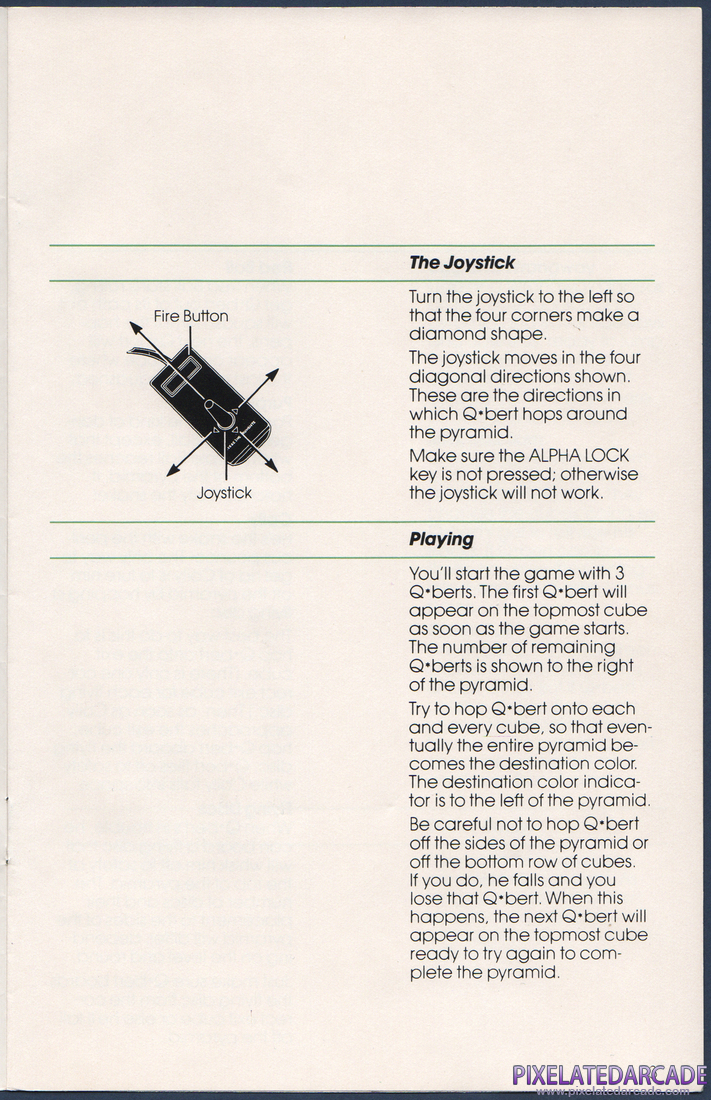Q*bert: Instruction Manual - Page 3