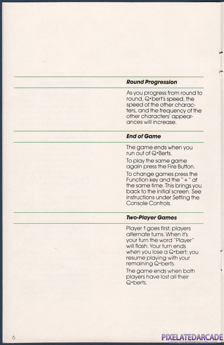 Q*bert: Instruction Manual - Page 6