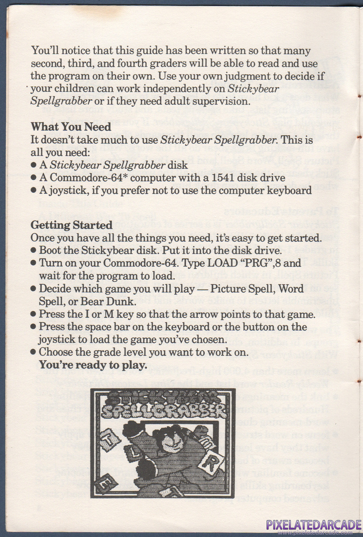Stickybear Spellgrabber: Instruction Manual - Page 4