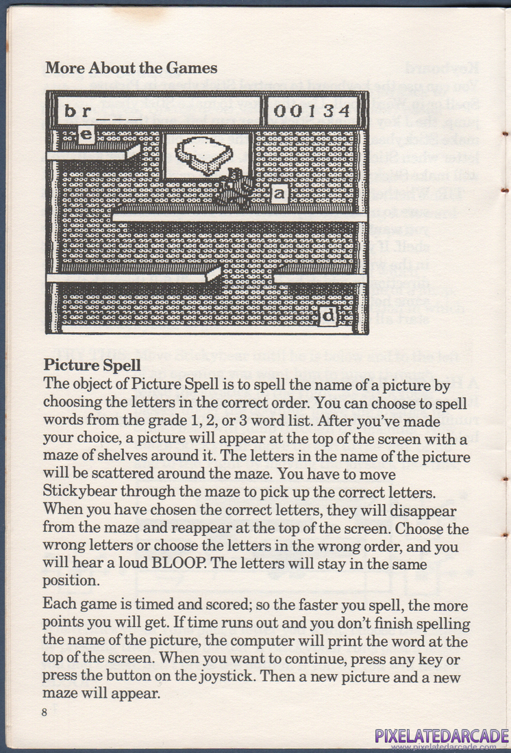 Stickybear Spellgrabber: Instruction Manual - Page 8