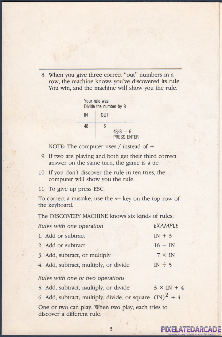 Arithmetic Games Set 2: Instruction Manual - Page 4