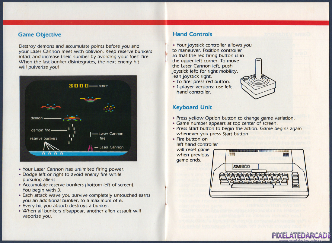 Demon Attack: Instruction Manual - Page 2