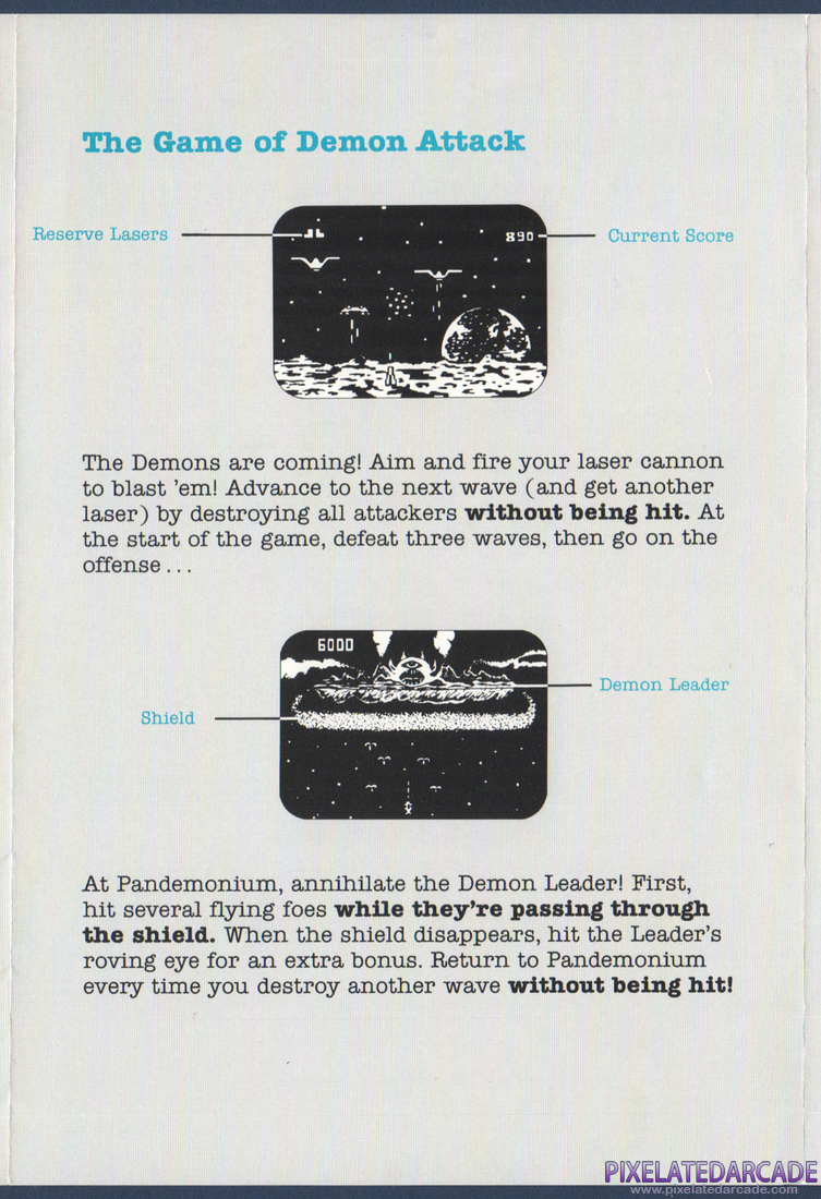 Demon Attack: Instruction Manual - Page 3
