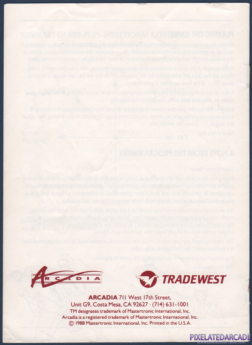 Double Dragon: Instruction Manual - Page 7