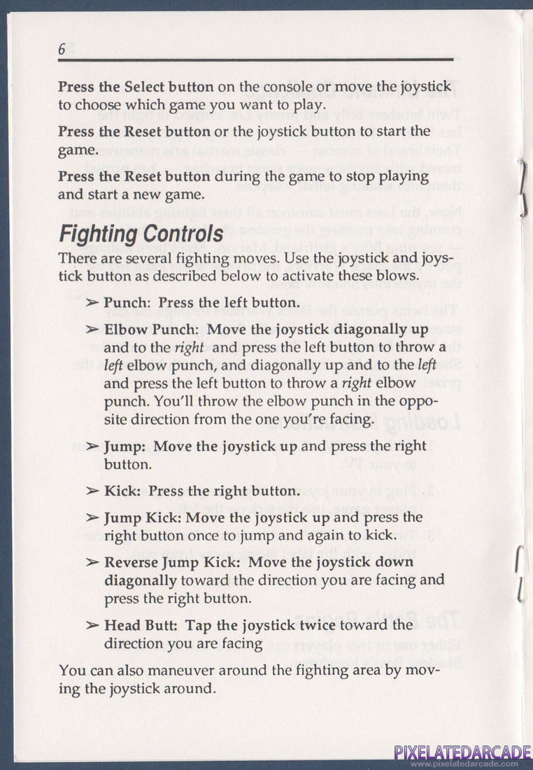 Double Dragon: Instruction Manual - Page 6