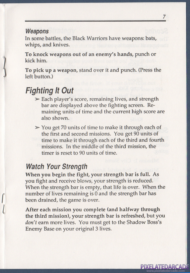 Double Dragon: Instruction Manual - Page 7