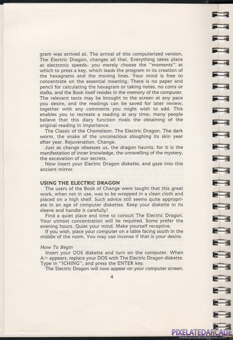 The Electric Dragon: The Interactive Version of the I Ching: Instruction Manual - Page 4