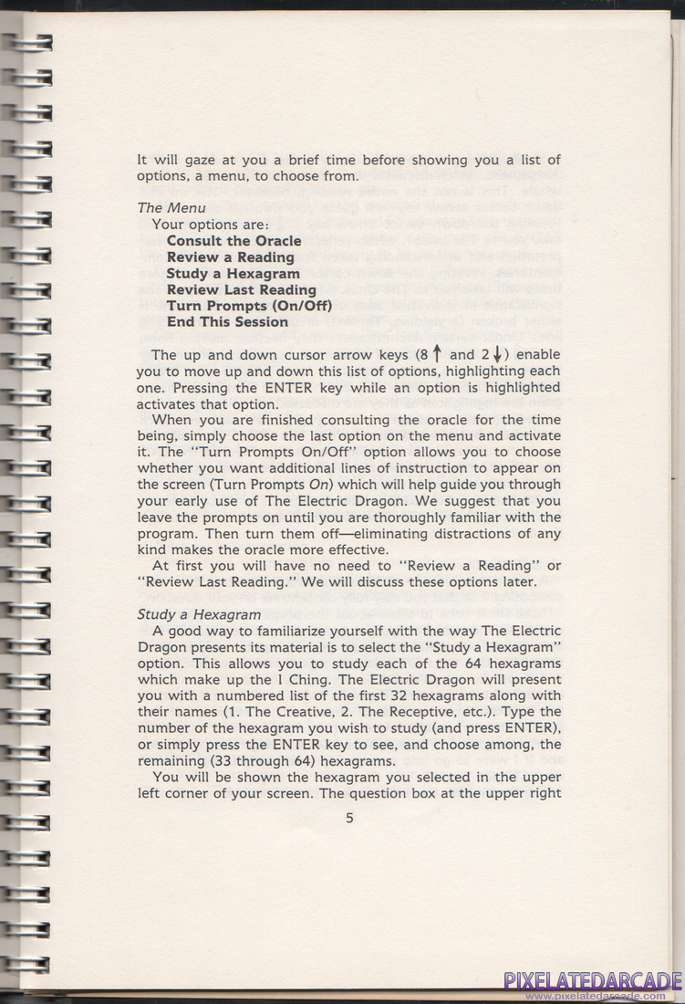 The Electric Dragon: The Interactive Version of the I Ching: Instruction Manual - Page 5