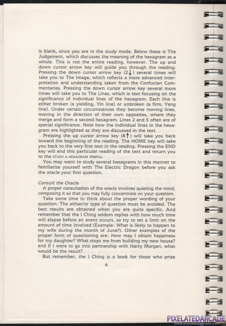 The Electric Dragon: The Interactive Version of the I Ching: Instruction Manual - Page 6