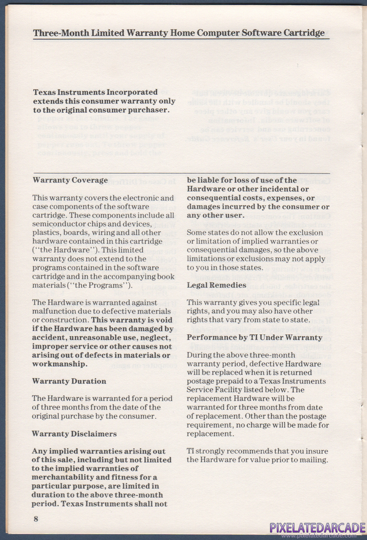 BurgerTime: Instruction Manual - Page 8