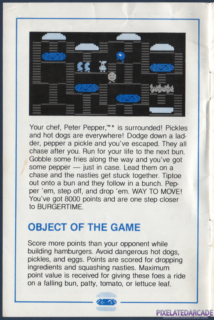 BurgerTime: BurgerTime Instruction Manual - Page 2