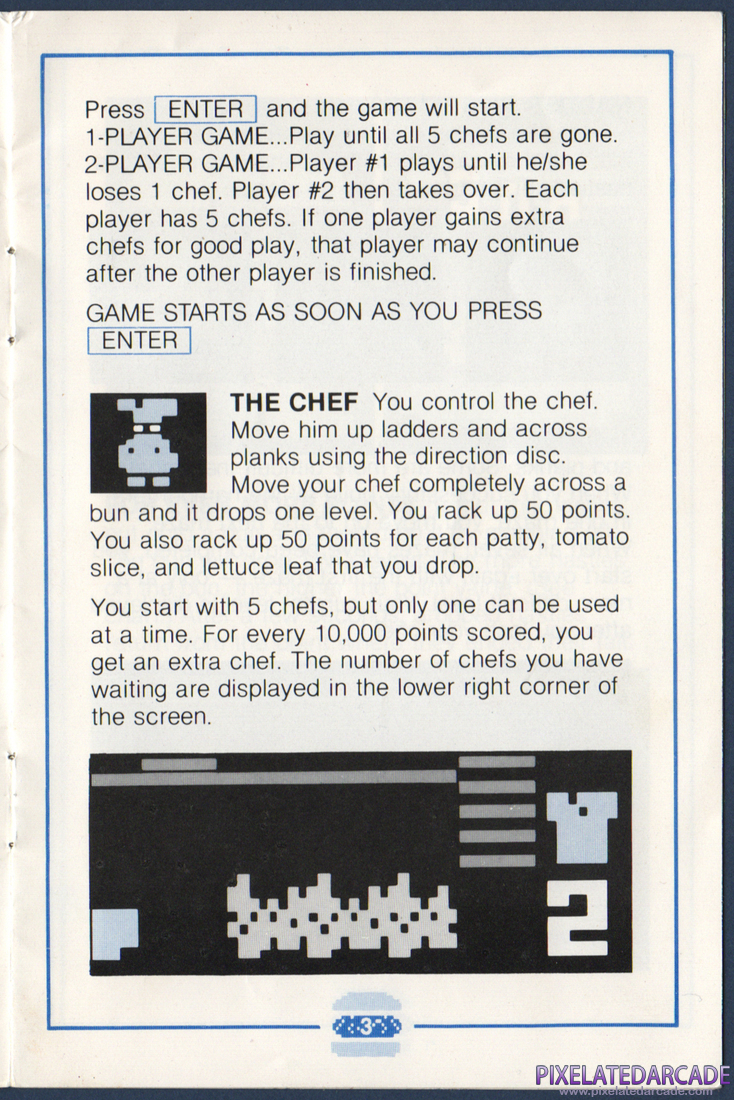 BurgerTime: BurgerTime Instruction Manual - Page 5