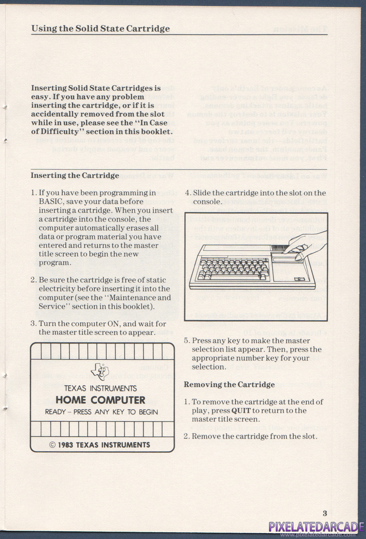 Demon Attack: Instruction Manual - Page 3
