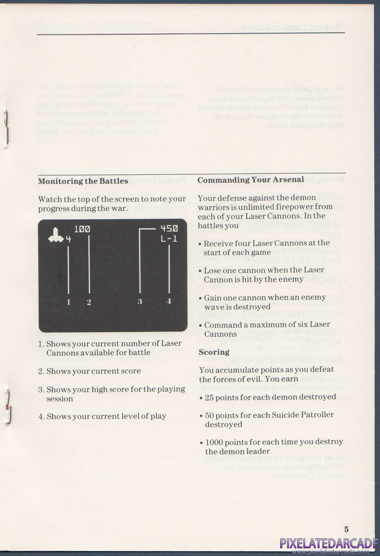 Demon Attack: Instruction Manual - Page 5